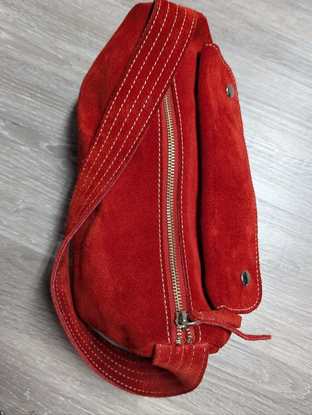 Vintage 2002 Banana Republic Suede Handbag Y2K